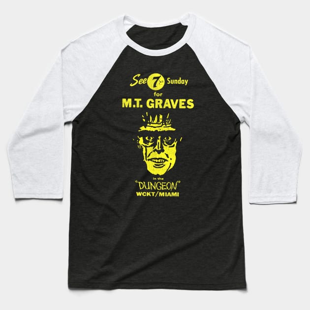 M.T. Graves The Dungeon Baseball T-Shirt by darklordpug